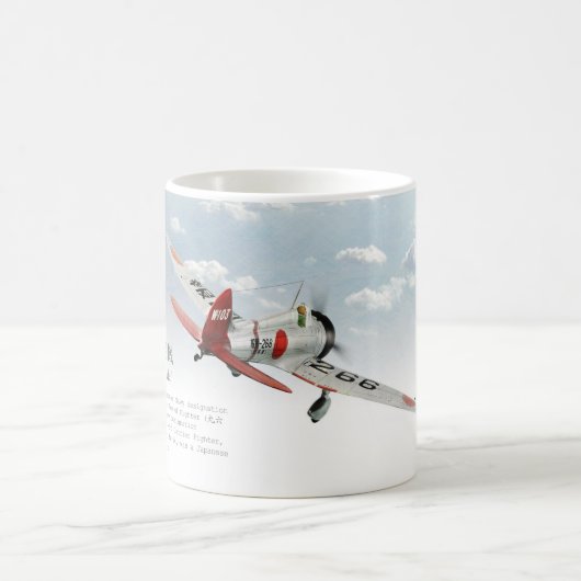 Aviation Art Mug "Mitsubishi A5M Claude" Kaffeetasse (Mittel)