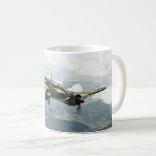 Aviation Art mug "Mitsubishi Ki-46 DINAH" Kaffeetasse (VorderseiteRechts)