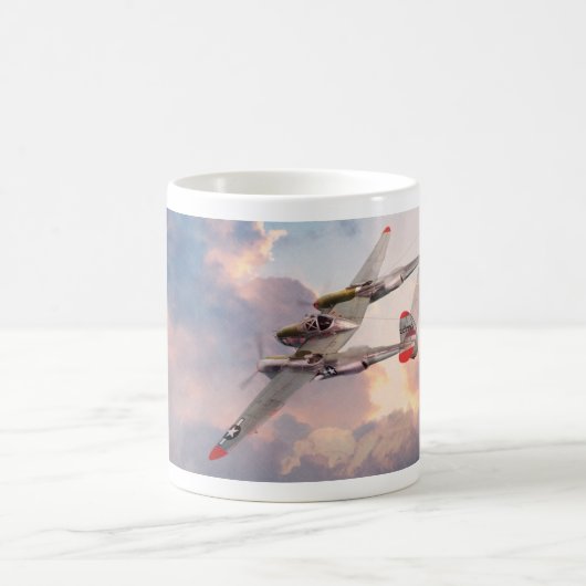 Aviation Art mug "P-38 Lightning" Kaffeetasse (Mittel)