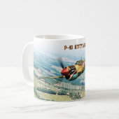 Aviation Art Mug "P-40 Kittyhawk" Kaffeetasse (Vorderseite Links)