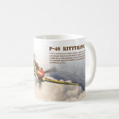 Aviation Art Mug "P-40  Kittyhawk" Kaffeetasse (VorderseiteRechts)