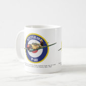 Aviation Art Mug " P-40 Kittyhawk" Kaffeetasse (Vorderseite Links)