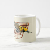Aviation Art Mug " P-40 Warhawk Aleutian Tiger" Kaffeetasse (VorderseiteRechts)