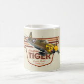 Aviation Art Mug " P-40 Warhawk Aleutian Tiger" Kaffeetasse (Mittel)