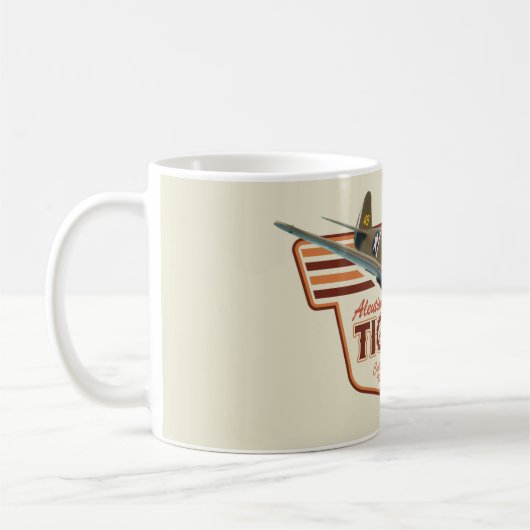 Aviation Art Mug " P-40 Warhawk Aleutian Tiger" Kaffeetasse (Links)