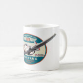 Aviation Art Mug "P-51 Mustang" Kaffeetasse (VorderseiteRechts)