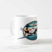 Aviation Art Mug "P-51 Mustang" Kaffeetasse (Vorderseite Links)