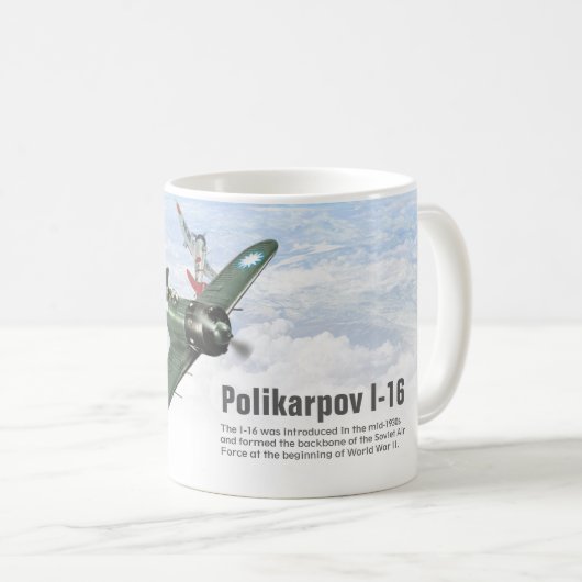 Aviation Art Mug "Polikarpov I-16" Kaffeetasse (VorderseiteRechts)