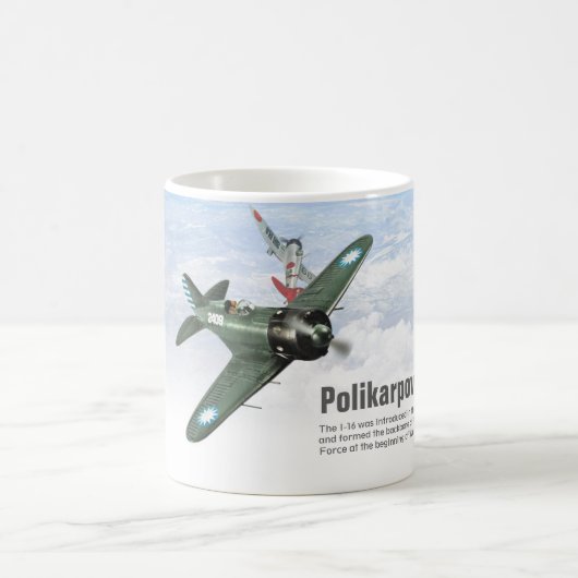 Aviation Art Mug "Polikarpov I-16" Kaffeetasse (Mittel)