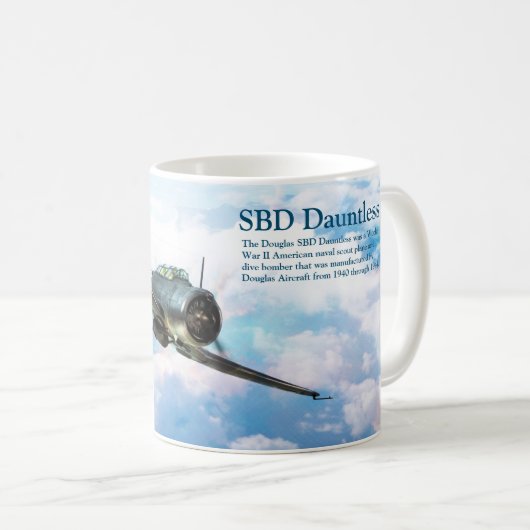 Aviation Art Mug "SBD Dauntless" Kaffeetasse (VorderseiteRechts)