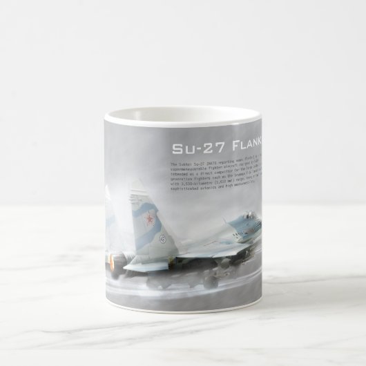 Aviation Art Mug "Su-27 Flanker" Kaffeetasse (Mittel)