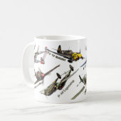 Aviation Art mug "U.S.ARMY warplane of WWII" Kaffeetasse (Vorderseite Links)