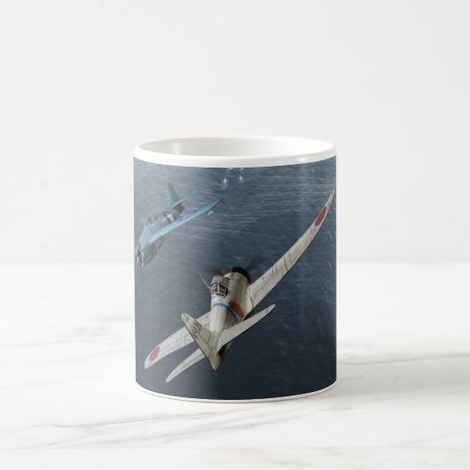 Aviation Art Mug "Zero Fighter Sky Samurai" Kaffeetasse (Mittel)