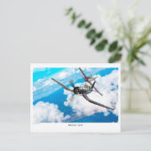 Aviation Art Postcard "F4U Corsair" Postkarte (Stehend Vorderseite)