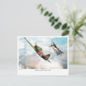 Aviation Art Postcard "Nakajima Ki-84疾 風 "Frank" Postkarte (Stehend Vorderseite)