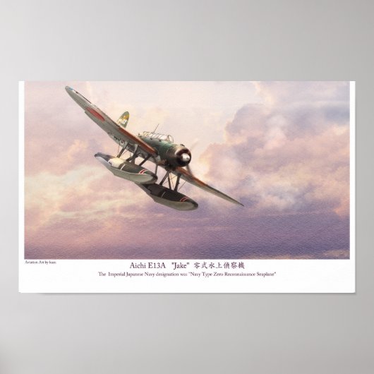 Aviation Art Poster "Aichi E13A "Jake"” (Vorne)