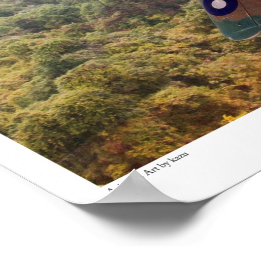 Aviation Art Poster "Brewster F2A Buffalo" (Ecke)