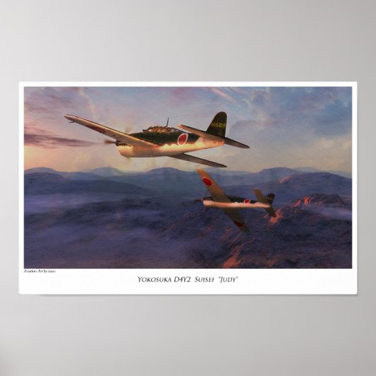 Aviation Art Poster " D4Y2 Suisei"Judy" (Vorne)