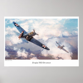 Aviation Art Poster "Douglas TBD Devaator"