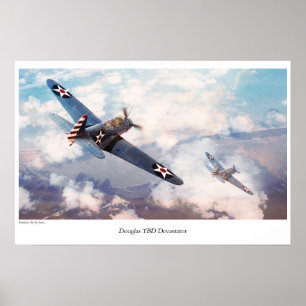 Aviation Art Poster "Douglas TBD Devaator"
