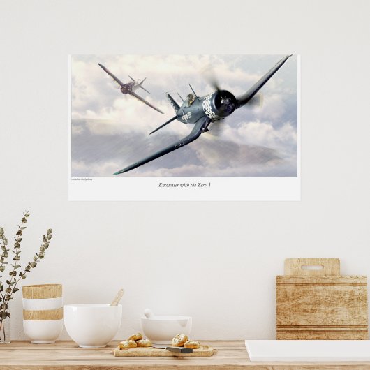 Aviation Art Poster "F4U Corsair" (Küche)
