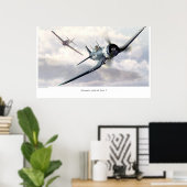 Aviation Art Poster "F4U Corsair" (Heimbüro)