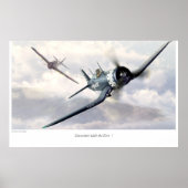 Aviation Art Poster "F4U Corsair" (Vorne)