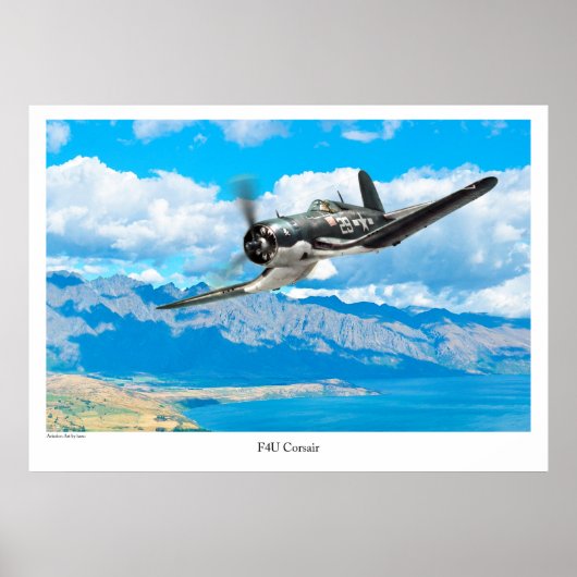 Aviation Art Poster "F4U Corsair" (Vorne)