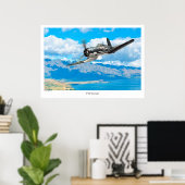 Aviation Art Poster "F4U Corsair" (Heimbüro)