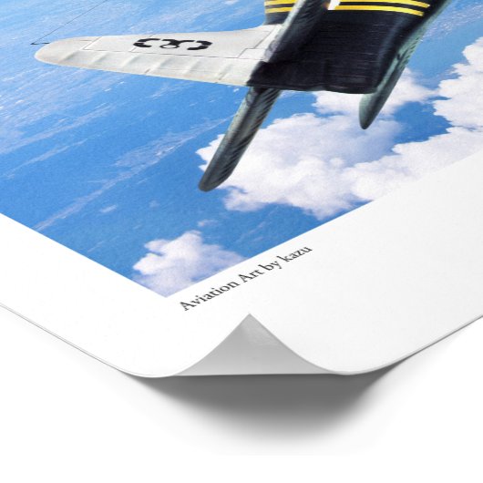 Aviation Art Poster "F6F Hellcat" (Ecke)