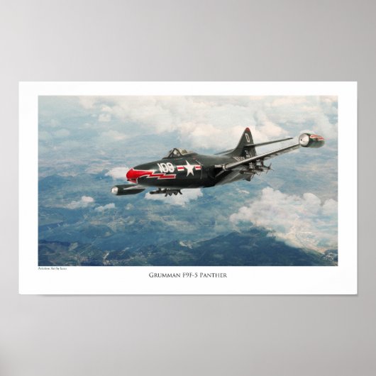 Aviation Art Poster "F9F Panther" (Vorne)