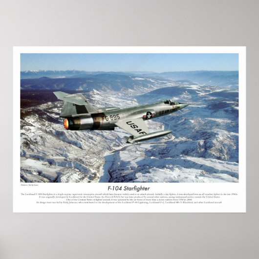 Aviation Art Poster "F-104 Starfighter" (Vorne)