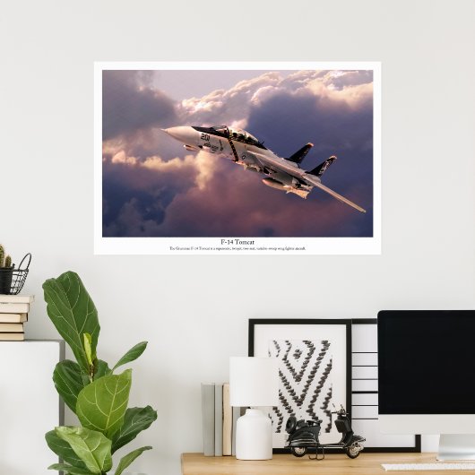 Aviation Art Poster "F-14 Tomcat" (Heimbüro)