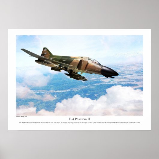Aviation Art Poster "F-4 Phantom II" (Vorne)