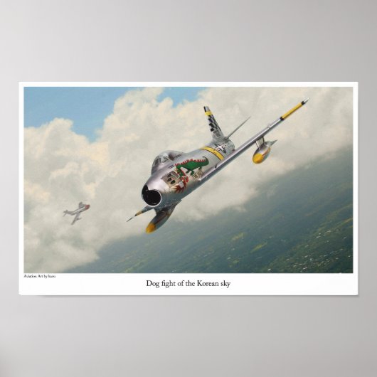 Aviation Art Poster "F-86 Saber" (Vorne)
