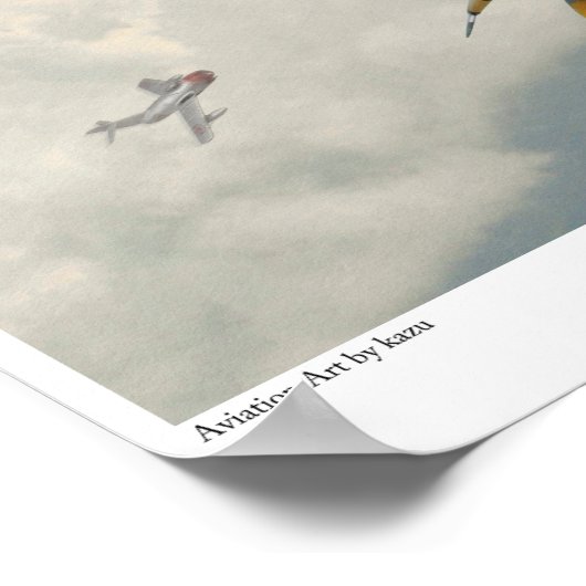 Aviation Art Poster "F-86 Saber" (Ecke)