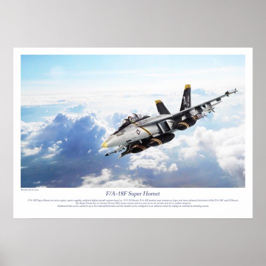 Aviation Art Poster "F/A-18F Super Hornet " (Vorne)