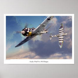 Aviation Art Poster "Focke-Wulf Fw 190"
