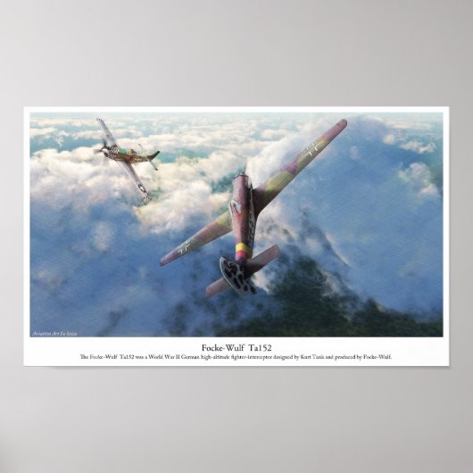 Aviation Art Poster "Focke-Wulf Ta 152" (Vorne)