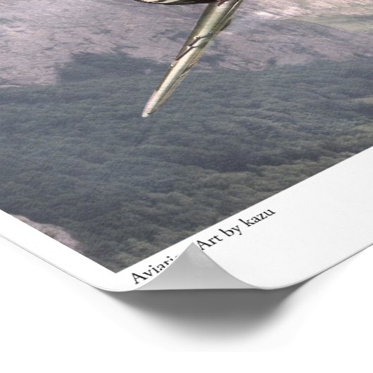 Aviation Art Poster "Fw190A" (Ecke)