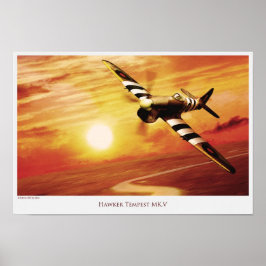 Aviation Art Poster "Hawker Tempest MK.V.