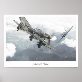 Aviation Art Poster "Junkers Ju 87 Stuka "