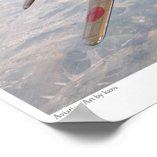 Aviation Art Poster " Kawasaki Ki-100" (Ecke)