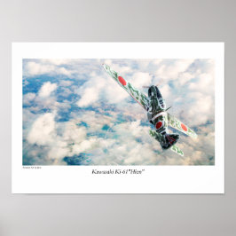Aviation Art Poster "Kawasaki Ki-61 Hien"
