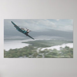 Aviation art Poster Lavochkin La-5