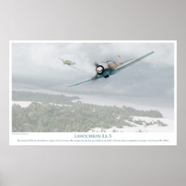 Aviation art Poster Lavochkin La-5