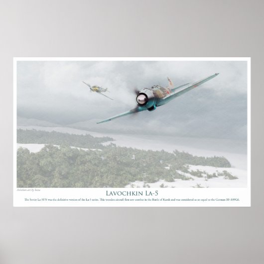 Aviation art Poster Lavochkin La-5 (Vorne)