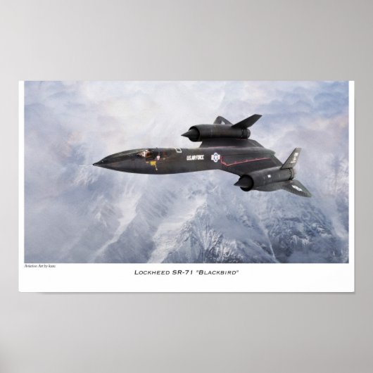 Aviation Art Poster "Lockheed SR-71 Blackbird" (Vorne)