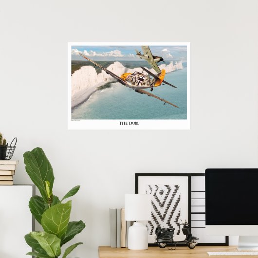 Aviation Art Poster "Messerschmitt Bf 109" (Heimbüro)