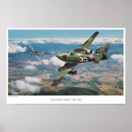 Aviation Art Poster "Messerschmitt Me 262"
